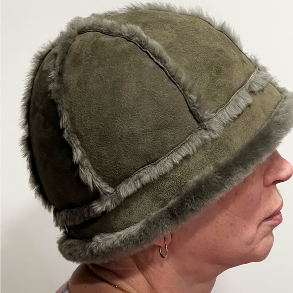Stylish Olive Green natural Fur Hat - Picture 11 of 16